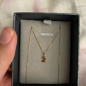 14k gold pendant and chain